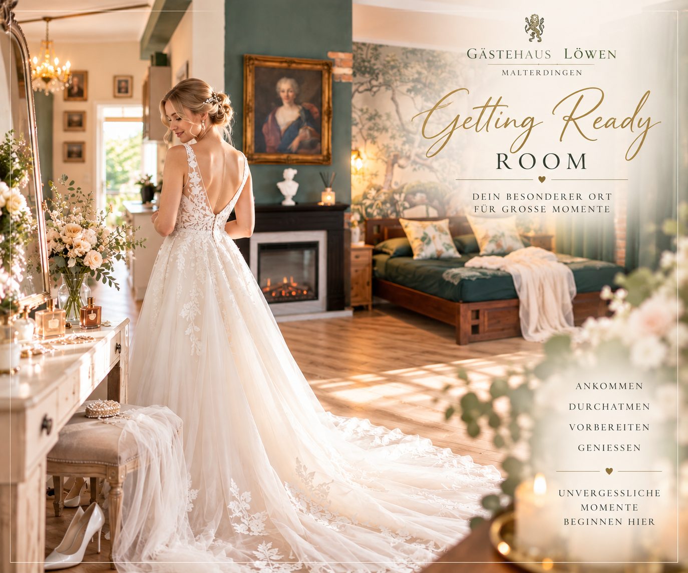 Wedding Loft Getting Ready Room im G&auml;stehaus L&ouml;wen Malterdingen